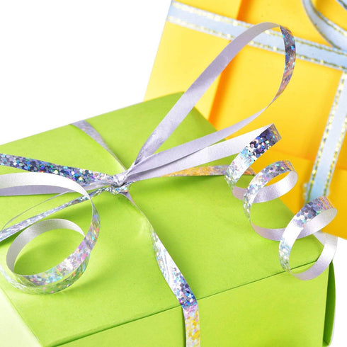 BEISHIDA 500 Yards Silver Ribbon Curling Crimped, Balloon String Shiny Metallic Roll for Gift Wrapping Ribbon for Birthday Party Festival Art Craf...
