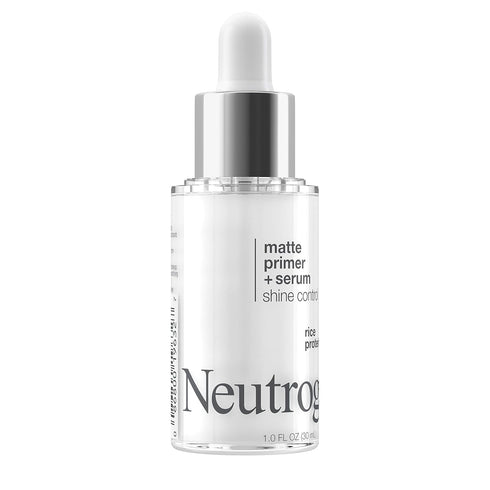 Neutrogena Shine Control Matte Booster Face Primer & Serum, Skin-Mattifying Serum-to-Primer with Rice Protein, Absorbs Excess Oil & Keeps Skin Shi...