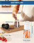 CIRCLE JOY Manual Pepper Grinder, Spice Mill for Professional Chef, Refillable Pepper Shakers with Ceramic Blades, Adjustable Coarseness and BPA-f...