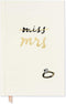 Kate Spade New York Bridal Journal Notebook, 8.25" x 5.25" Hardcover Journal with 200 Lined Pages, Miss to Mrs....
