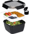 Salad Lunch Container To Go,54 OZ Salad Bowls with 3 Compartments for Salad Toppings and Snacks, Salad Bowl with Dressing Container, Built-in Reus...