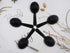 Sowaka 5 Pcs 0.25 OZ Coffee Spoons Plastic Short Handle Black Measuring Tablespoon for Coffee Tea Milk Powder Sugar Cereal...