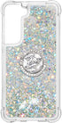 CCSmall for Samsung Galaxy S22 Plus Glitter Case with Ring Holder, Bling Sparkle Floating Liquid Soft TPU Cushion Fashion Girly Women Girls Clear ...