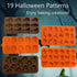 5PCS Halloween Themed Silicone Molds,Acxydm 70 Cavity 3D Skeleton Pumpkin Ghost Bat Tomb Spider Shape Halloween Chocolate Mold,Halloween Silicone ...