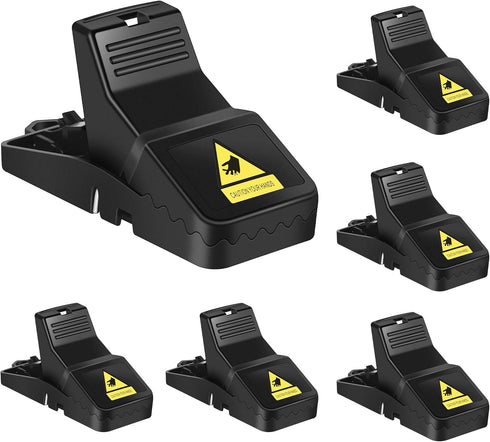 Mouse Traps Indoor Outdoor - 6 Pack Plastic Mouse Rat Trap for Home - Killer Plastic Mouse Catcher for Hotel, Hospital, School, Restaurant and Kit...