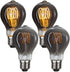 A19 Vintage Edison Filament Light Bulb, Warm White Antique Flexible Spiral LED Filament Light Bulb, E26 Base Smoky Grey Glass Finishing, Dimmable ...