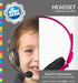 Kidz Gear Deluxe Headset Headphones with Boom Mic - Pink...