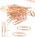 Rose Gold Paper Clips 200 pcs Smooth Finish Steel Wire Paperclips 50mm Medium Size for Document Organizing and Classifying Office Supplies (50mm R...