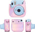 Phetium Instant Camera Case Compatible with Instax Mini 11/12,PU Leather Bag with Pocket and Adjustable Shoulder Strap (Magic Pink)...
