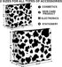 2Pcs Makeup Bag,Travel Makeup Bag,Makeup Bags for Women,Makeup Brush Bag,Large Capacity Cosmetic Bag,Waterproof and Durable-Black White Cow Wester...