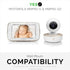 BRAINWAVZ Screwless Tilted Wall Mount for Motorola MBP50-G Baby Monitor Cameras Holder, VHB Stick On - Easy to Install Shelf, No Tools Needed, No ...