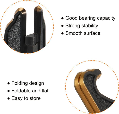 PATIKIL 6" Acrylic Decorative Plate Stand Holder, 2 Pack Table Use Foldable Picture Easel Frame Holder for Displaying Photos, Card, Canvases, Blac...