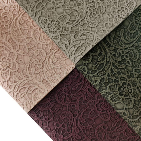 8''x12''(21cmx30cm) Flower Textured Embossed Faux Leather Sheets Retro Autumn Color Synthetic Fabric for Leather Bows Making Crafts DIY Handmade M...