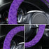 Flying Banner car Steering Wheel Cover Gel Massage Velvet Cool Warm Universal Size 15 inches SUV Truck Anti Slip Odorless Summer Winter (Purple, V...