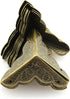 Tegg Box Corner Protector 20PCS Antique Brass Triangle Rattan Carved Wood Case Edge Guard...