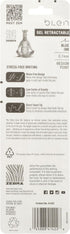 Zebra Pen bLen Retractable Gel Pen, White Barrel, Medium Point, 0.7mm, Blue Ink, 2-Count (41422)...