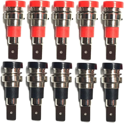 4mm Banana Jack Socket Female Adapter Panel Mount Binding Post for 4mm Banana Plug Connectors 10Pcs...