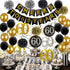60th Birthday Party Decorations For Men Cheers to 60 Years Black ?nd Gold 60th Birthday Banner 60 Birthday Balloons Decoration For Him...