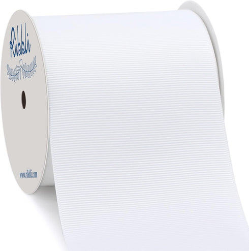 Ribbli White Grosgrain Ribbon,3 inches x Continuous 10 Yards,Use for Bows DIY Hair Accessories,Gift Wrapping,Craft and Sewing...