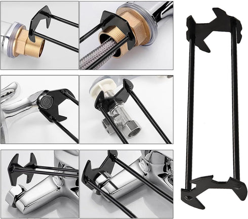Basin Wrench, Faucet Wrench, Plumbers Wrench, 7 Sizes Sink Wrench Set, Under Sink Wrench Faucet Tool, Universal Under Sink Plumbers Wrench (large)...