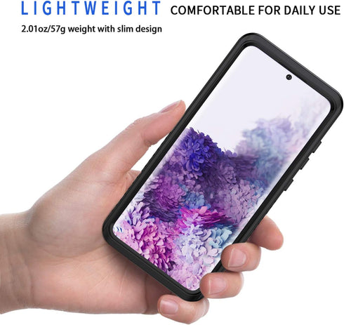 Lanhiem for Samsung Galaxy S20+ Plus Case, IP68 Waterproof Dustproof Shockproof Case with Built-in Screen Protector, Heavy Duty Full Body Protecti...