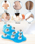 Glove Massager Palm Shaped Hand Massage Manual 9 360-degree-roller Mental Roller Ball Blue...