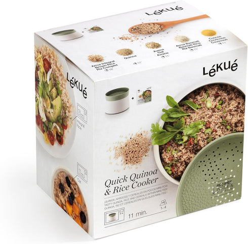 Lekue Microwave Rice, Grain & Quinoa Cooker, one size,1 Liters, Green...