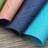 PIGCHCY Wedge Shaped Placemats for Dining Table Cross-Weave Washable Vinyl Placemat Heat Resistant Round Table Mats Set of 4 (Teal Blue)...