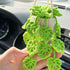 Cute Car Plant Accessories Cute Plant Crochet Car Mirror Suspension Accessories Orchid Potted Crochet Hand Woven Rearview Mirror Accessories (Y)...