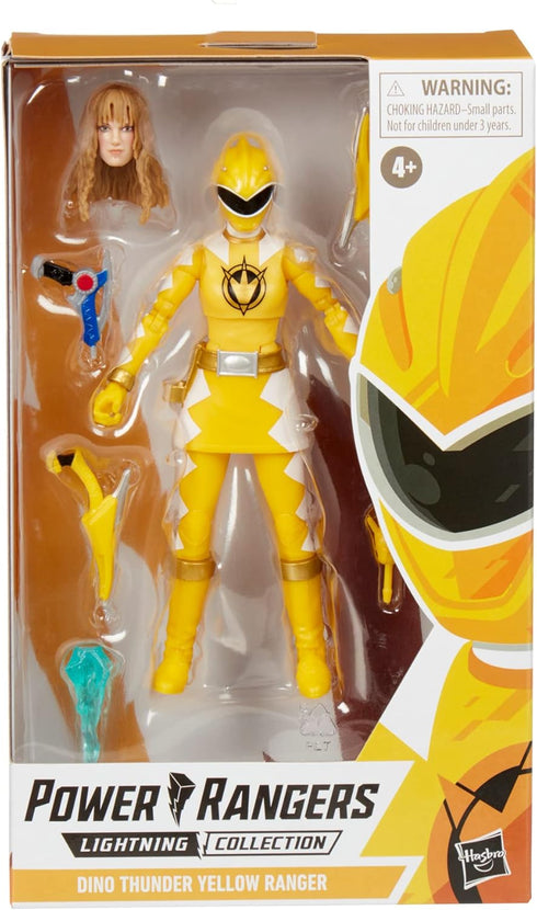 Power Rangers Lightning Collection Dino Thunder Yellow Ranger 6-Inch Premium Collectible Action Figure Toy with Accessories, Ages 4 and Up...
