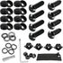 LivTee Anti Theft License Plate Screws Kits for Securing Frames and Covers, M6 (1/4") Tamper Proof Screws, Fastener Nut, Caps Cover for Front Rear...