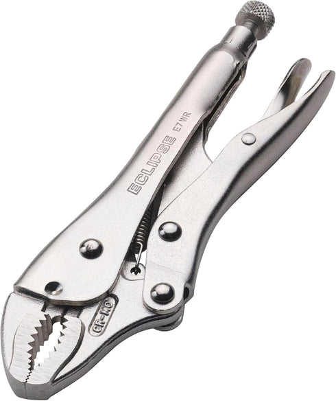 Eclipse Professional Tools E7WR 7 Inch Curved Jaw Locking Pliers with Wire Cutters (7" / 175mm)...