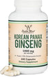 Ginseng Capsules (Korean Red Ginseng Extract, Panax Ginseng 10% Ginsenosides) (4 Month Supply) 240 Vegan Capsules - 1,000mg per Serving for Mood, ...