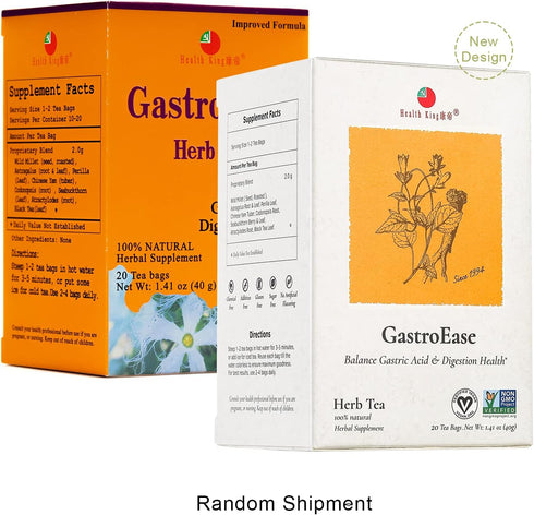 Health King GastroEase Herb Tea, Teabags, 20 Count Box...