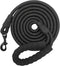 3FT/6FT/10FT Heavy Duty Rope Leash for Dogs with Comfortable Padded Handle Classic Dog Leash for Medium Large Dogs(Black, 6ft)...
