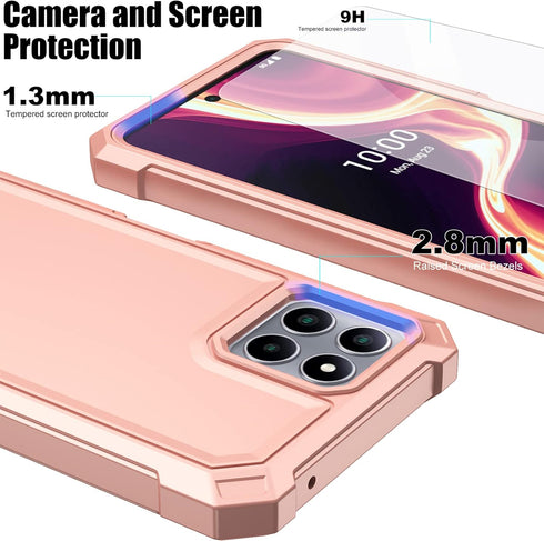 Ailiber for Celero 5G Plus Phone Case, Boost Celero 5G+ Case with Screen Protector, 2 Layer Structure Protection, Shockproof Corner TPU Bumper, Sl...