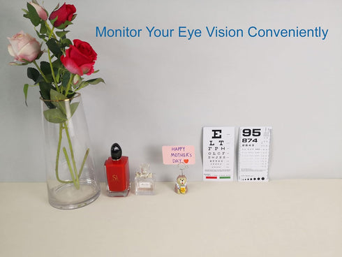 Pocket Eye Chart, Double-Sided Pocket Snellen Eye Chart 6 Feet and Rosenbaum Pocket Eye Chart 36cm, Plastic Eye Chart for Eye Exams 6.5x3.5 Inches...