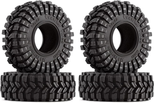 INJORA 1.0 Tires - All Terrain Super S5 King Trekker Soft Sticky Tires for 1/18 TRX4M 1/24 RC Crawler Axial SCX24 FMS FCX24 Enduro24 (T1014)...