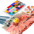 Transon 10pcs Natural Watercolor Paint Brush Set Professional for Watercolor Acrylic Ink Gouache Tempera Blue Color...