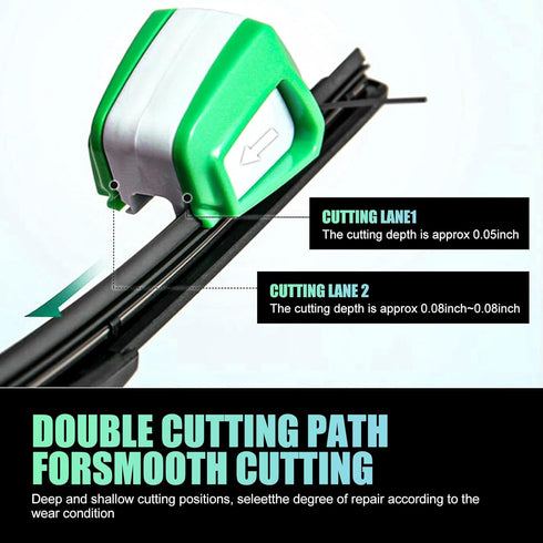 Pack-1 Car Wiper Repairer, ABS Wiper Cleaning Tool, Universal Multi-function Repair Accessories, for Most Cars, Trucks and Vans (Green & White)...