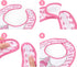 Littleforbig Cotton Waterproof Babydoll Printed Adult Bib with Adjustable Velcro Closure - Pretty in Pink Sissy Bib...