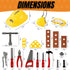 Kids Handyman Tools Toy Set, 52 PCS Mechanic Pretend Play Construction Playset with Hard Hat, Nuts, Bolts - Realistic Plastic Toddler Children Acc...