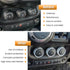 Audio Air Conditioning Button Cover Decoration Twist Switch Ring Trim for Jeep Wrangler JK JKU Patriot 2011-2018, Compass 11-16, Liberty 08-12, Do...