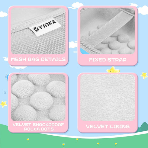 Yinke Kids Camera Case Compatible with Seckton/GKTZ/Desuccus/Rindol/Agoigo/VATENIC/LC-dolida/OZMI Travel Hard Carry Case, Fits Most Kids Camera To...