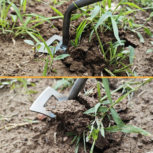 Horticultural Hand Weeder Tool, Manganese Steel Weeder Dual-Purpose Weeder Gardening Tool, Suitable for Yard, Farm, Garden Weeding and Planting Mu...