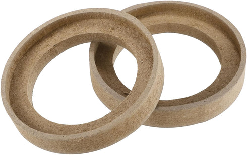 uxcell 4 Pcs Universal 3.5 Inch Speaker Subwoofer Mounting Spacer Rings Solid Wood Beige...