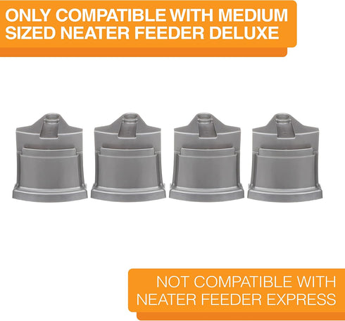 Neater Feeder Deluxe Leg Extensions - 4 Pack - Medium Size (Does NOT FIT Neater Feeder Express Model ONLY FITS Neater Feeder Deluxe Medium Model),...