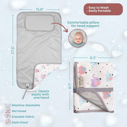 Portable Diaper Changing Pad - Waterproof Foldable Baby Changing Mat - Travel Diaper Change Pad - Lightweight Changing Pads for Baby - Baby Change...