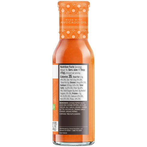 Primal Kitchen No Dairy Buffalo Sauce, Made with Real Ingredients Like Avocado Oil, No Cane Sugar or Corn Syrup, Pack of 2...