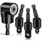 Flexible Drill Bit Extension Set with Right Angle Drill Attachment, 360° Rotatable 1/4 3/8 1/2" Impact Grade Socket Adapter Sets for Cordless Dril...